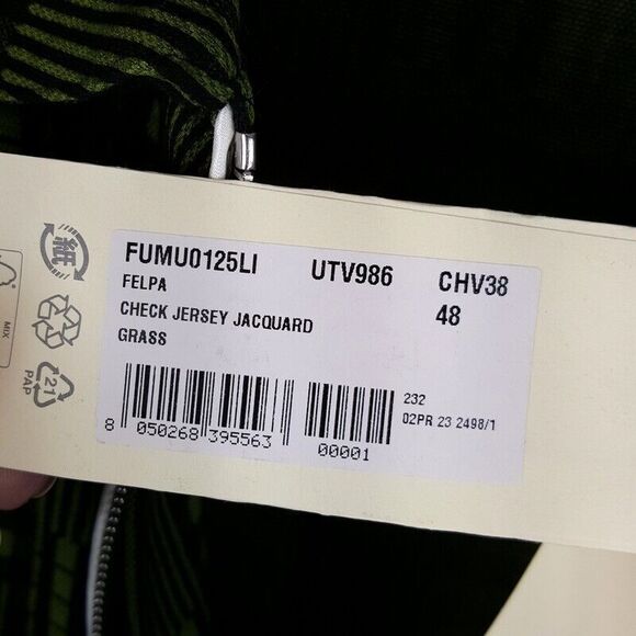 MARNI Mens Sweater Size 48 Green Zip Up Cardigan Sweatshirt Logo Jacquard $1450 - Picture 11 of 16